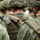 Soldiers standing in line