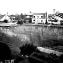 The Great Ravenna Boulevard Sinkhole, 1957, located at Ravenna Boulevard and 16th Ave, Seattle, Washington
