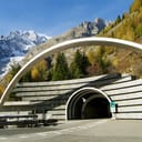 View of The Mont Blanc Tunnel entrance