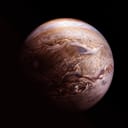 Planet Jupiter set against a black background, with image elements provided by NASA in high resolution.