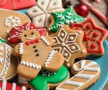 Selection of gingerbread cookies on a plate
