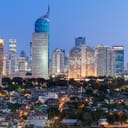 Jakarta skyline in the evening