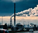 Industrial smoke polluting the city