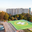 The heliport of an hospital