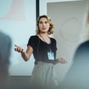 Businesswoman public speaking in a conference meeting