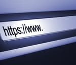 Internet browser with the close-up on the address bar