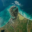 Satellite image of Banks Peninsula, New Zealand 