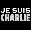 "Je Suis Charlie" on a black background