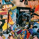 A pile of superhero comic books