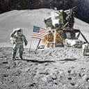 Moon landing by an American crew