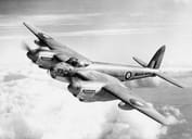A WWII bomber in the air
