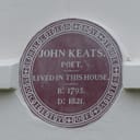 John Keats plaque, 2020.