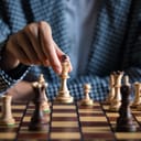 A person playing chess