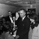 Lyndon B. Johnson being sworn in as US President