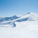 Winter snow covered mountain peaks in Europe. Great place for winter sports