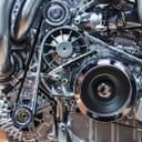 Close-up of an engine