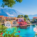 Colorful village of Assos in Kefalonia, Greece