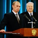 portrait of Vladimir Putin during his inauguration in St Andrew Hall, Grand Kremlin Palace
