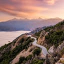 Narrow, scenic route near the coast