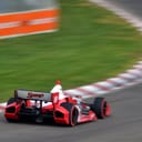 Racing car in action on track