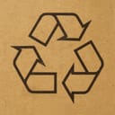 Recycling symbol - three curved arrows in a triangular shape