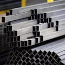 Metal beam or profile for construction close-up