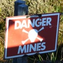 Land mines in the Falkland Islands.