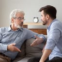 A father and a son having a discussion