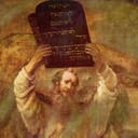 Rembrandt's painting of Moses with the Tablets of the Law 1659