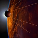 Artist's impression of Sputnik 1 satellite
