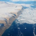 Sea ice surrounding Devon Island in the Canadian Arctic, Nunavut region