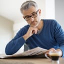 Man reading the newspaper