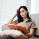 Woman reading a book