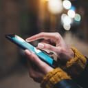 A woman using a smartphone