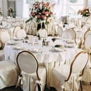 Luxury, elegant wedding reception table arrangement, floral centerpiece