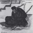 Goya's watercolor showing Diego Mateo López Zapata in his prison cell before his trial by the Inquisition Court of Cuenca