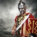 Artistic depiction of a gladiator from ancient Roman times