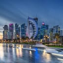 West Bay on the Corniche in Doha Qatar.