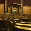 An empty courtroom