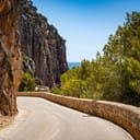 Scenic drive to the Cuevas dels Hams (Arta Caves) in Mallorca.