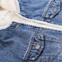 A denim jacket with a thick inside layer