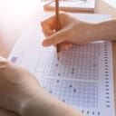 A person doing a standardized test