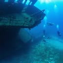 divers exploring the Odyssey Shipwreck off the coast of Roatan, Honduras, on May 11, 2024.
