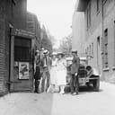 Patrons await the opening of the Krazy Kat Klub, a speakeasy