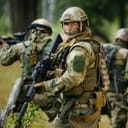 Soldiers in full gear