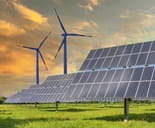 A solar and a wind farm