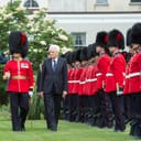President Sergio Mattarella received by Governor General of Canada, David Johnston, at Rideau Hall