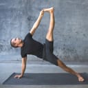 Man practicing yoga
