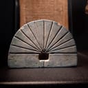 An Ancient Egyptian sundial on display at the Rijksmuseum van Oudheden in Leiden, Netherlands.