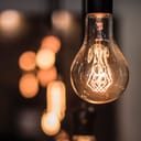 Glowing light bulb